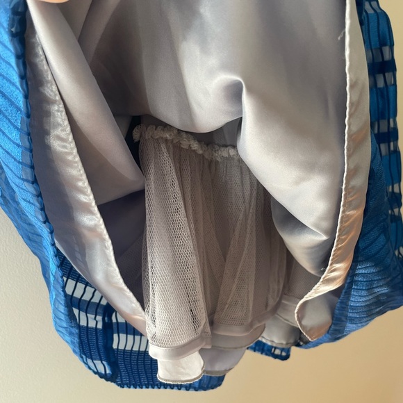 Size 4 Girls Holiday Christmas Dress Blue Silver - Picture 6 of 8